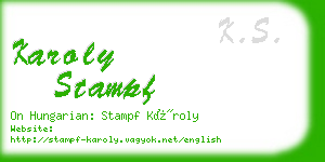 karoly stampf business card